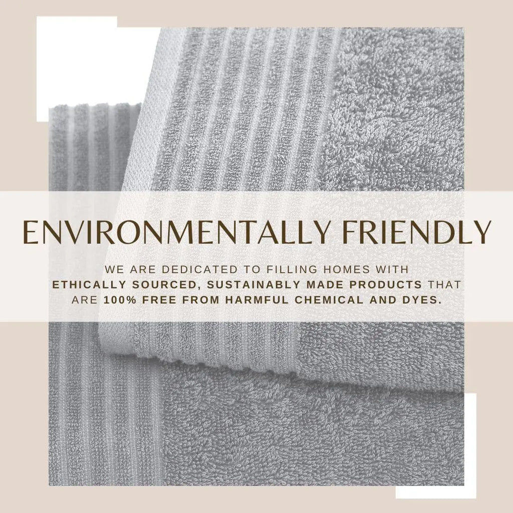 6 Piece Set Cotton Bath Towels - Kasper Collection Great Bay Home