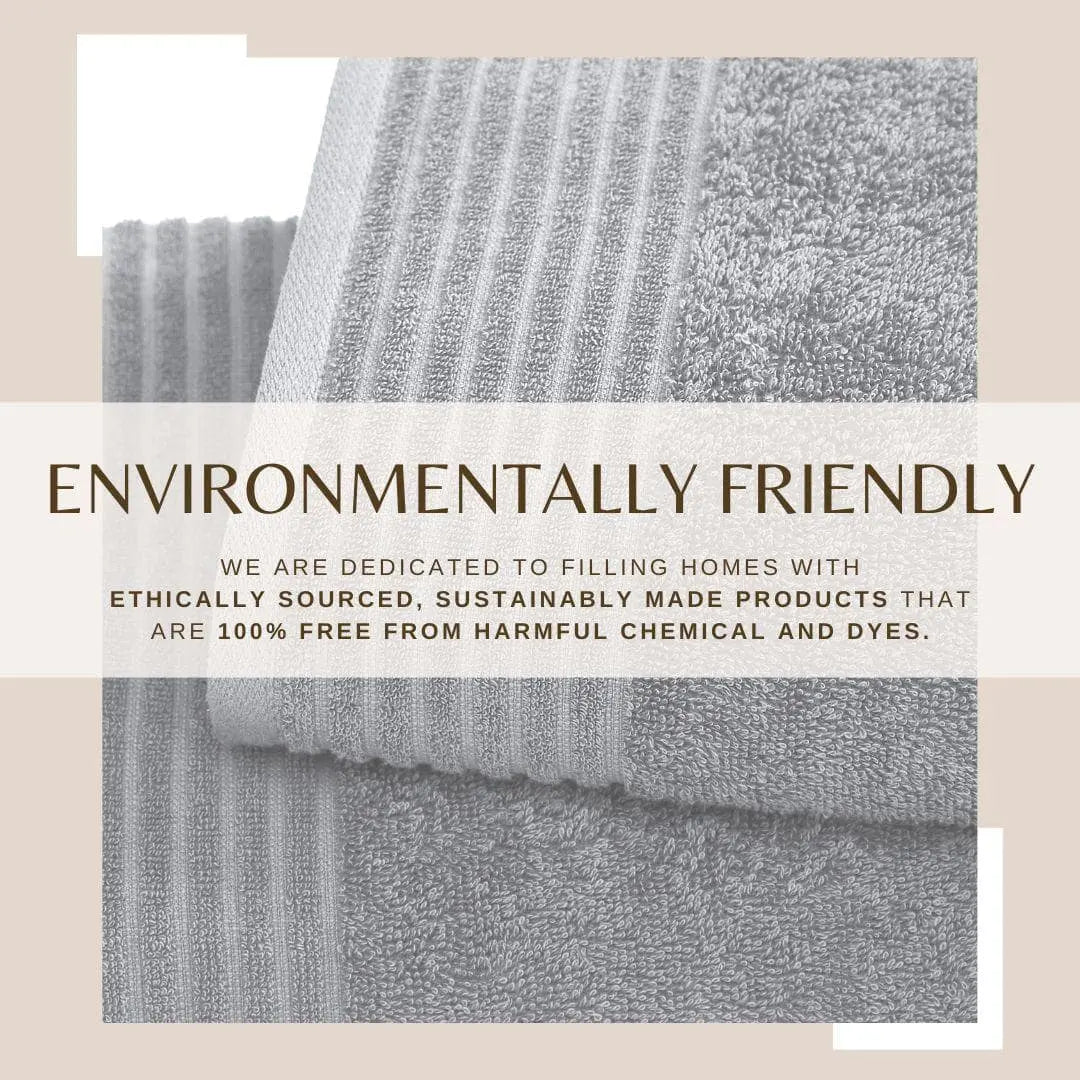6 Piece Set Cotton Bath Towels - Kasper Collection Great Bay Home