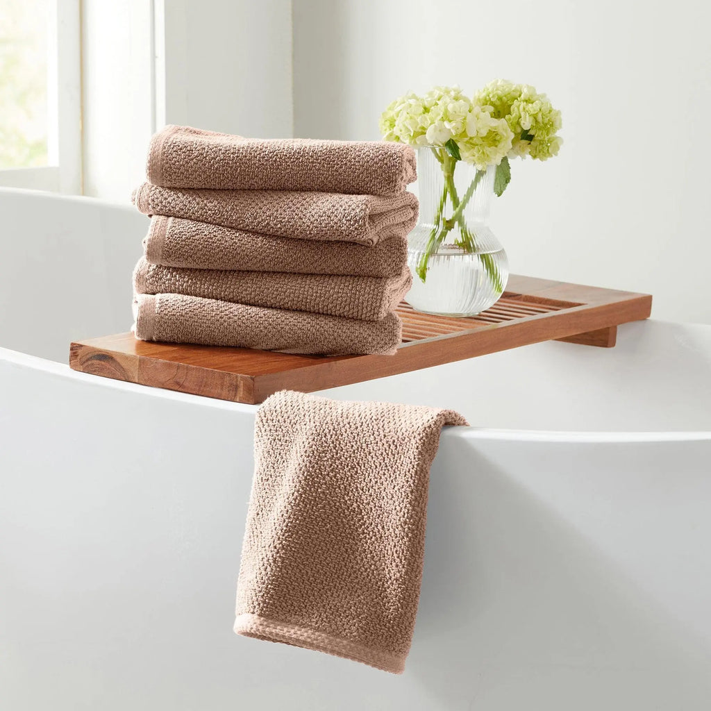6 Piece Set Cotton Bath Towels - Kasper Collection Great Bay Home