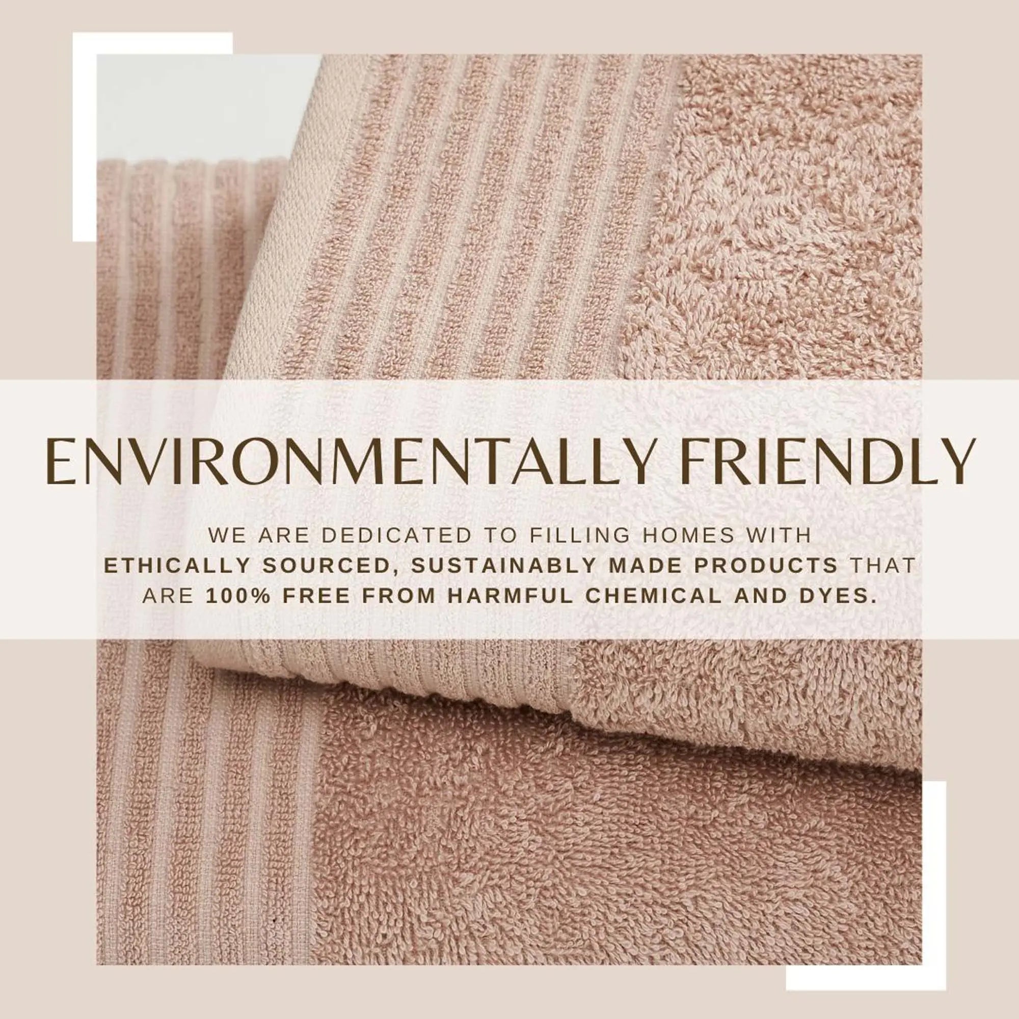 6 Piece Set Cotton Bath Towels - Kasper Collection Great Bay Home