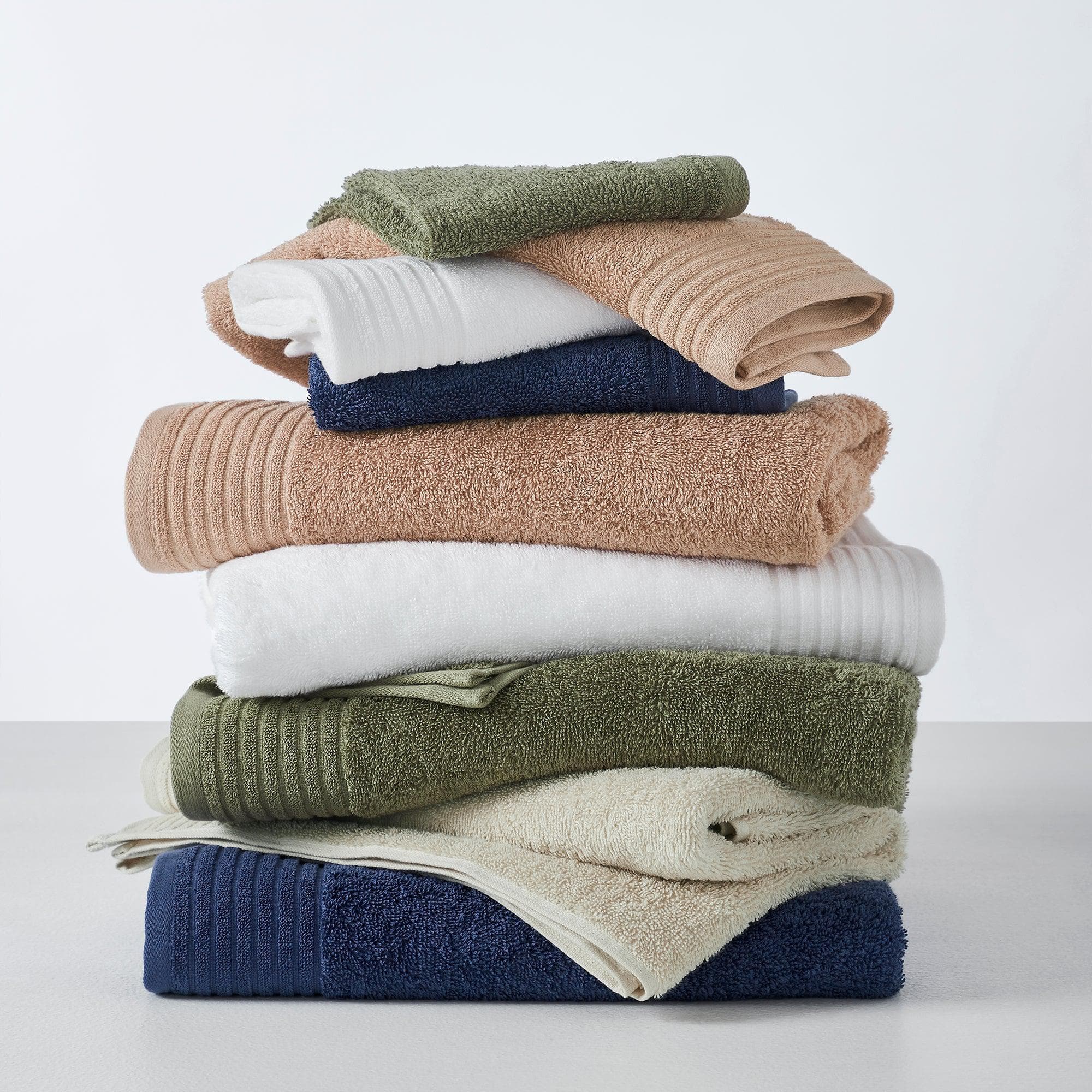 6 Piece Set Cotton Bath Towels - Kasper Collection Great Bay Home