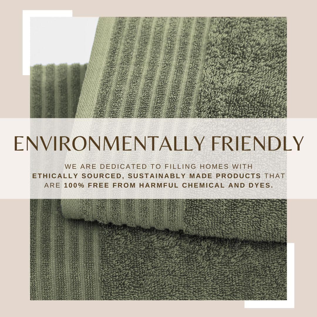 6 Piece Set Cotton Bath Towels - Kasper Collection Great Bay Home