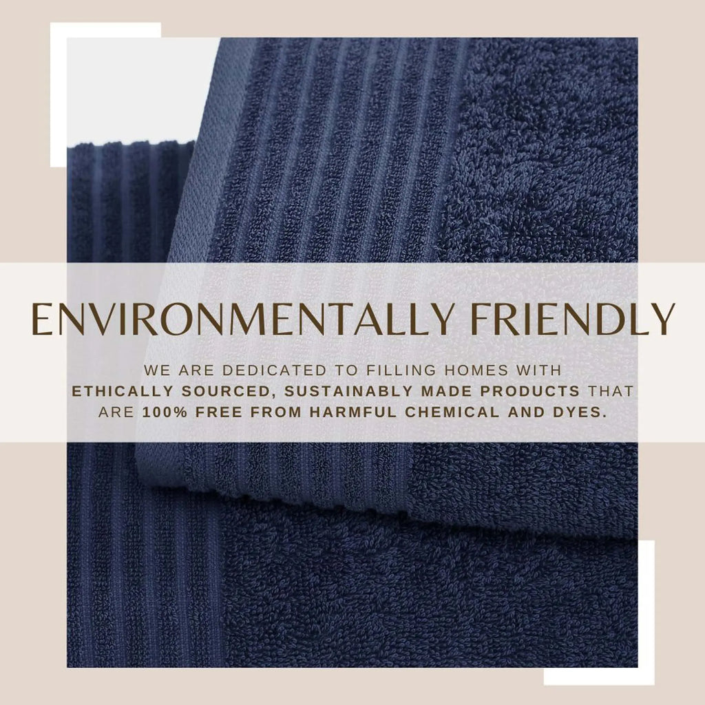 6 Piece Set Cotton Bath Towels - Kasper Collection Great Bay Home