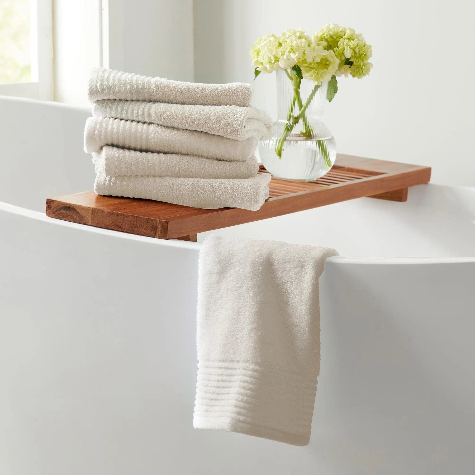 6 Piece Set Cotton Bath Towels - Kasper Collection Great Bay Home