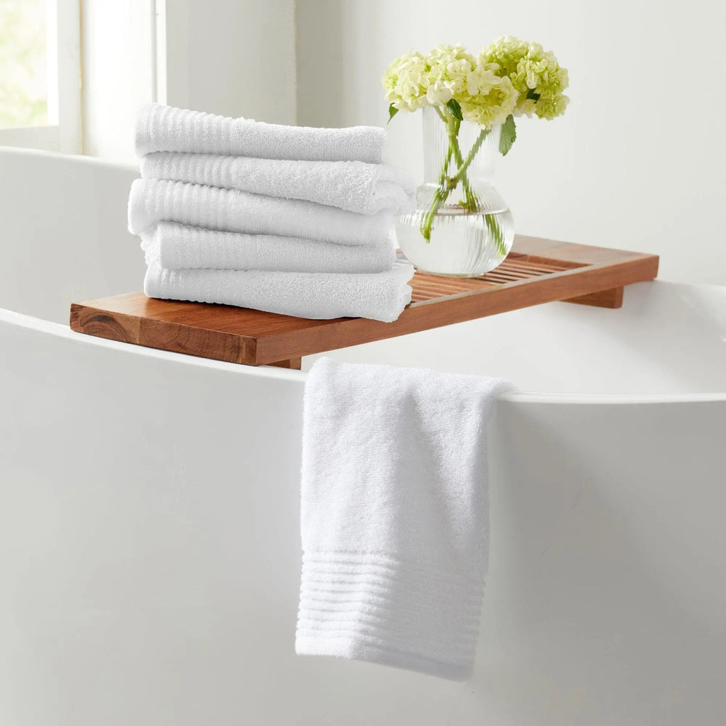 6 Piece Set Cotton Bath Towels - Kasper Collection Great Bay Home