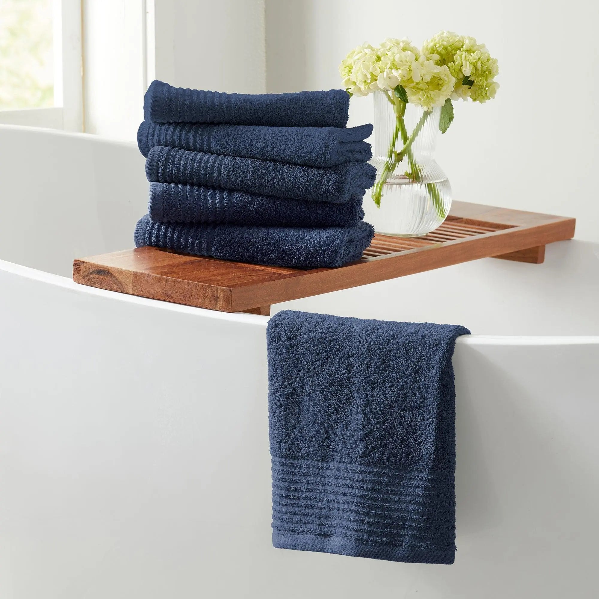 6 Piece Set Cotton Bath Towels - Kasper Collection Great Bay Home