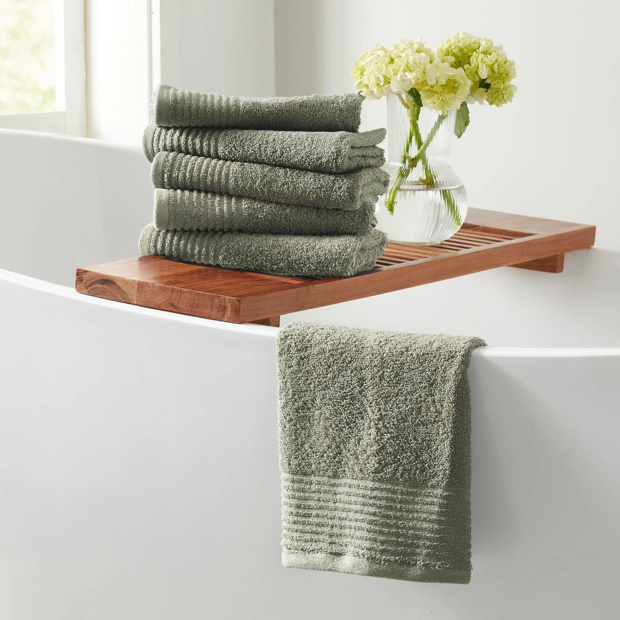 6 Piece Set Cotton Bath Towels - Kasper Collection Great Bay Home
