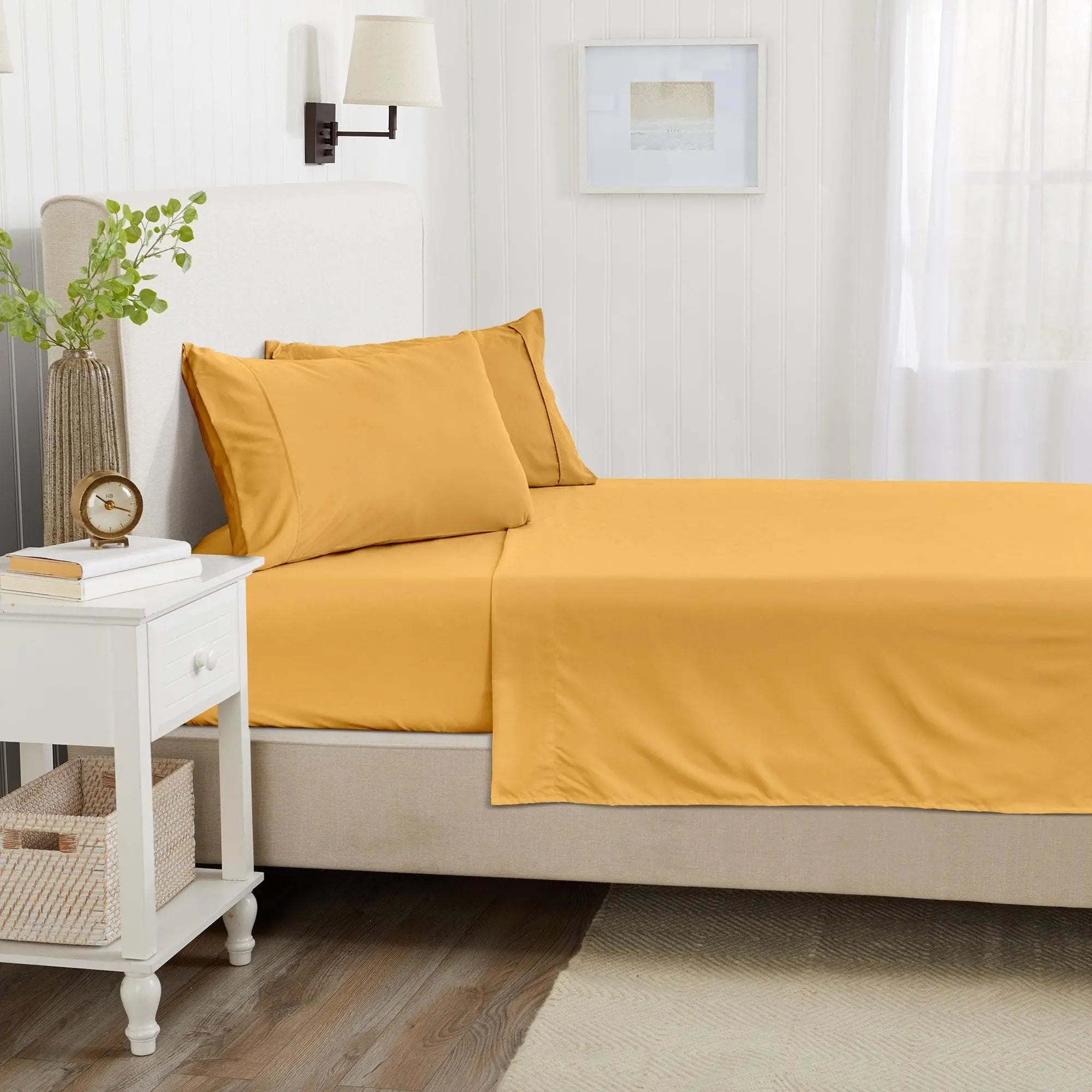 4 Piece Solid Microfiber Sheet - Amara Collection Great Bay Home
