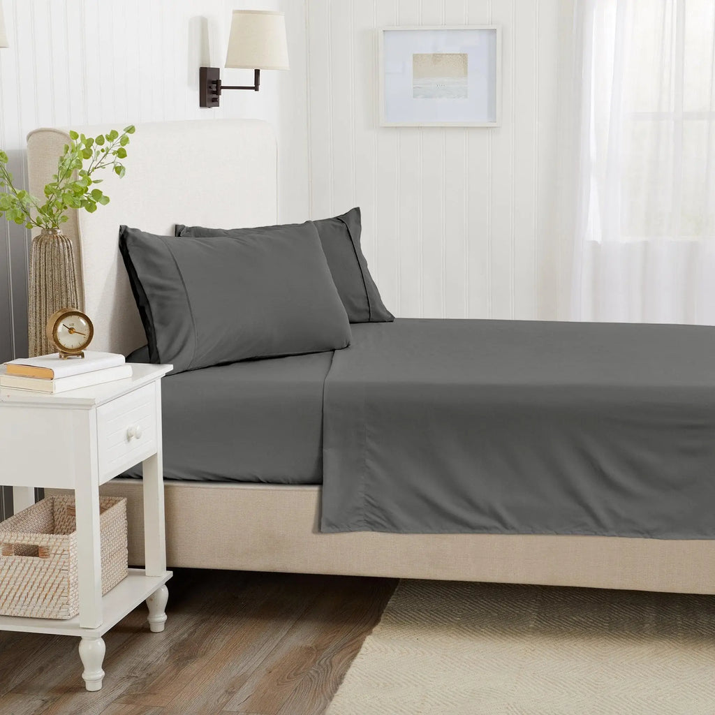 4 Piece Solid Microfiber Sheet - Amara Collection Great Bay Home