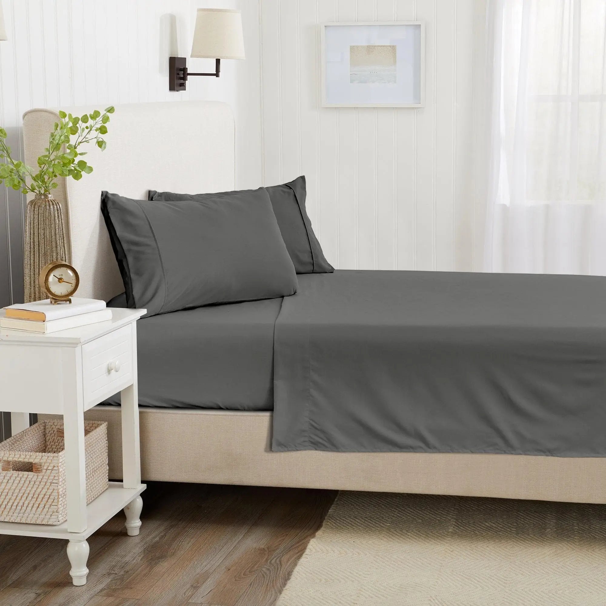 4 Piece Solid Microfiber Sheet - Amara Collection Great Bay Home