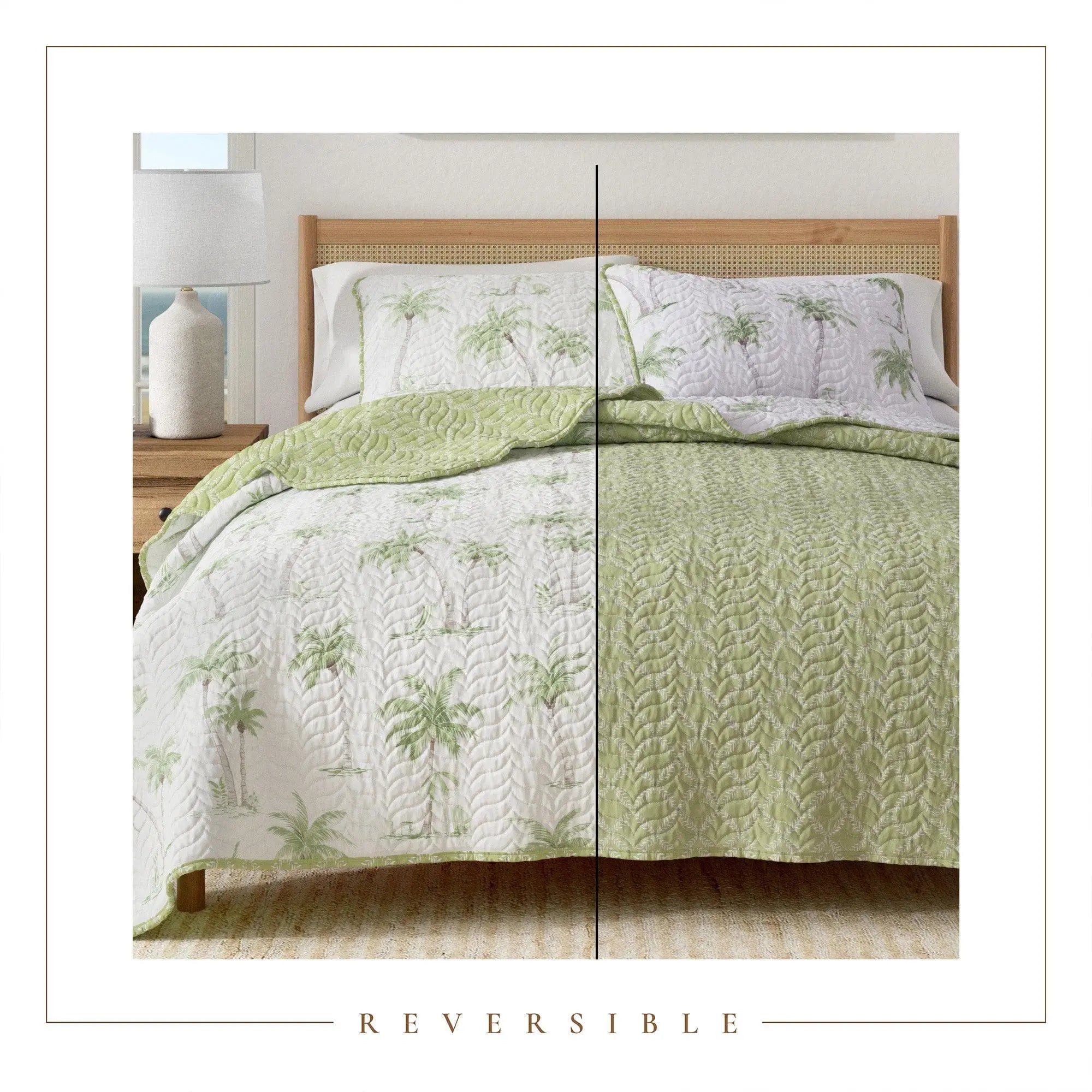 West Palm Trees Coastal Quilt Set - Coronado Collection Great Bay Home