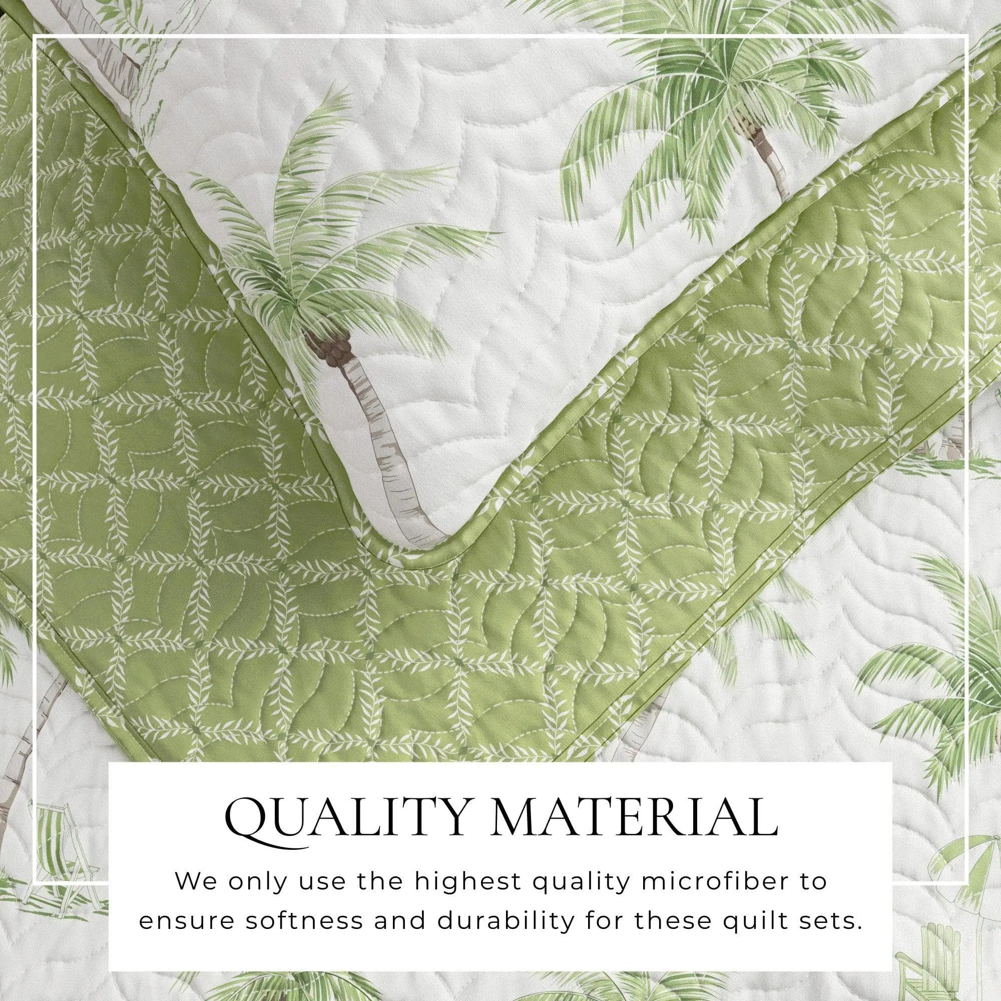 West Palm Trees Coastal Quilt Set - Coronado Collection Great Bay Home