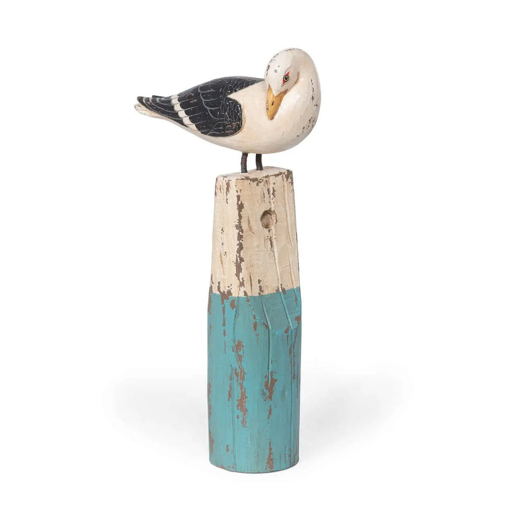 Vintage Nautical Seagull Figurine on Buoy Vintage Shopper