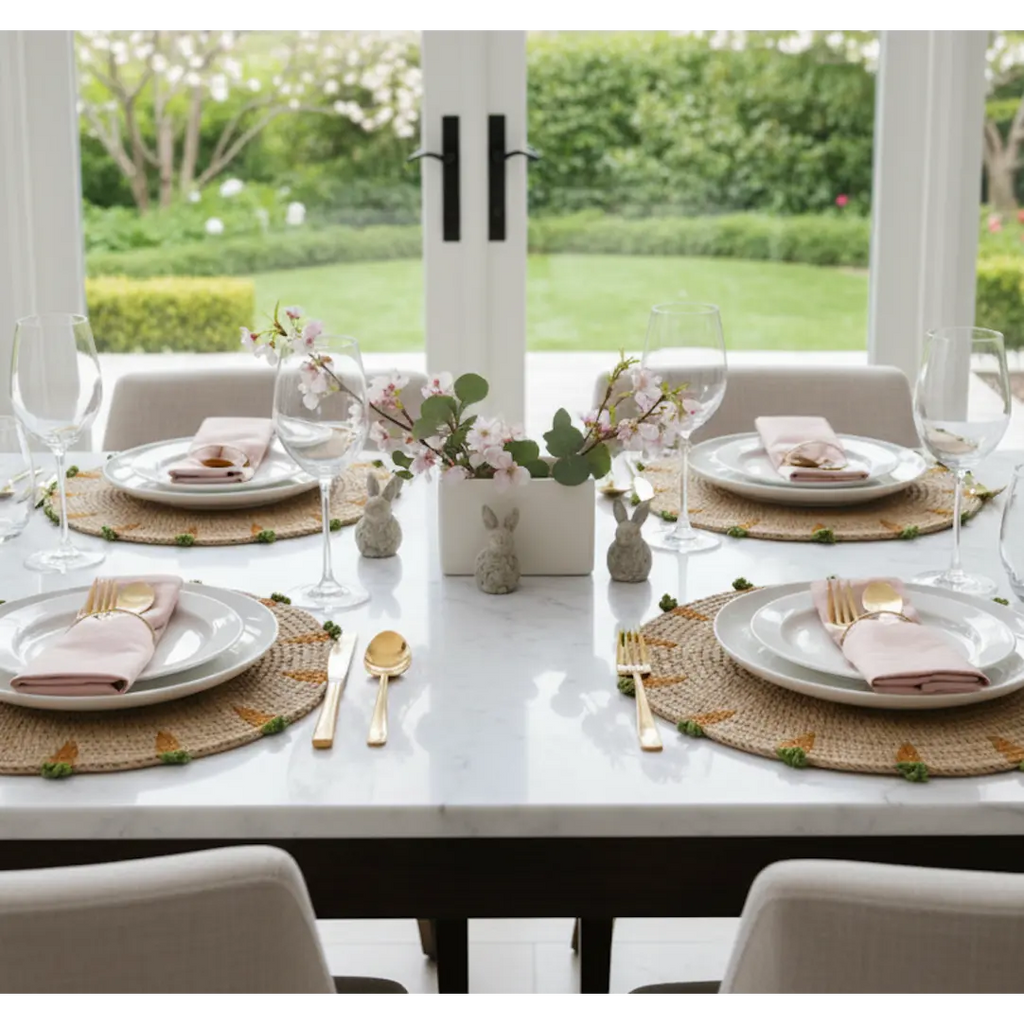 Handwoven Easter Carrot Raffia Placemat Payton James