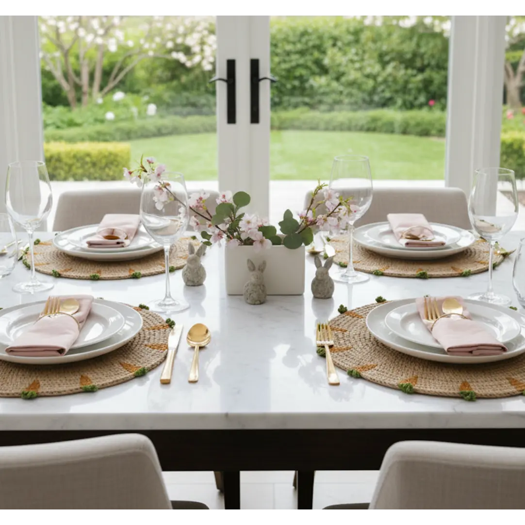 Handwoven Easter Carrot Raffia Placemat Payton James