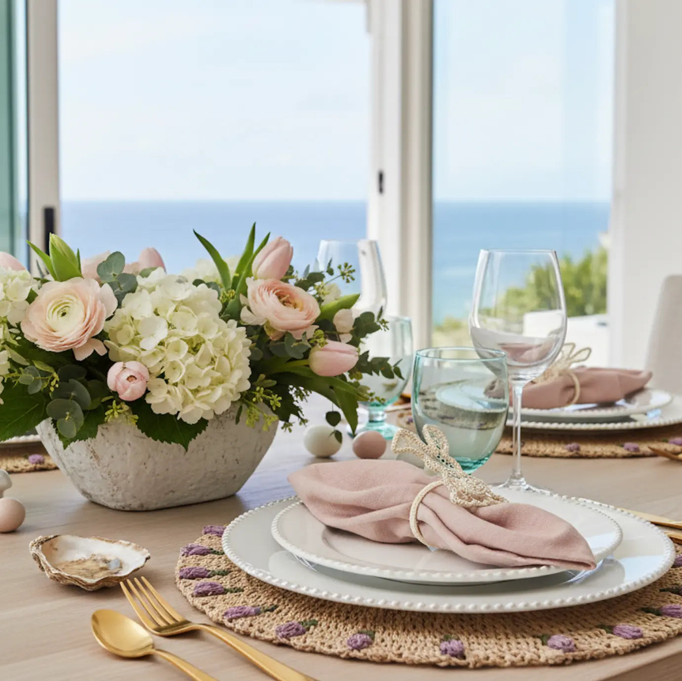 Tulip Floral Raffia Placemats Payton James