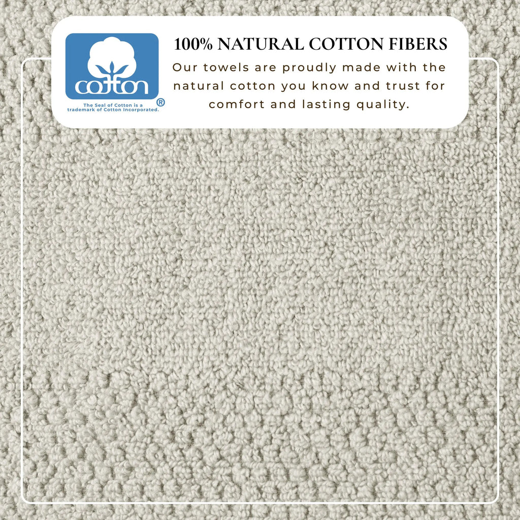 100% Cotton Marbella Bath Towel Set by Great Bay Home, beige woven texture