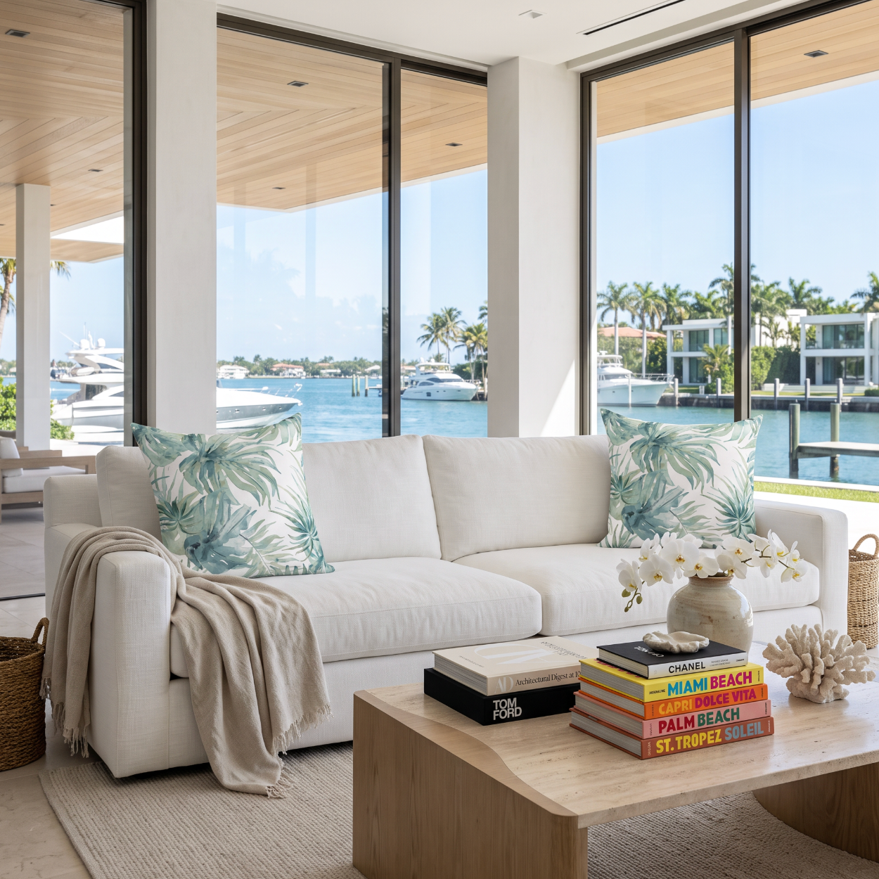 Palm Lagoon Pillow  Home Decor