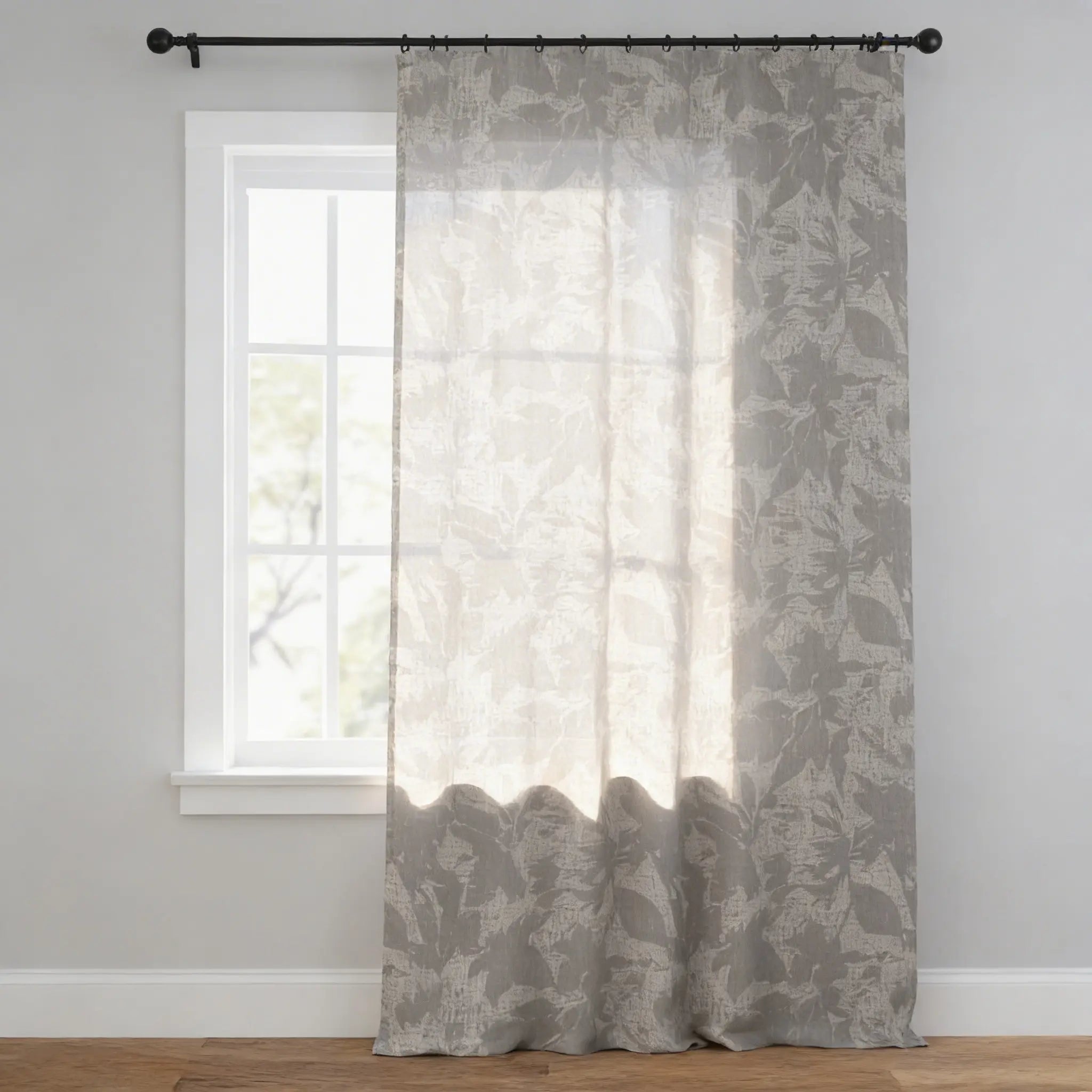 Sandstone Sheer Curtain (50" x 84") Printify