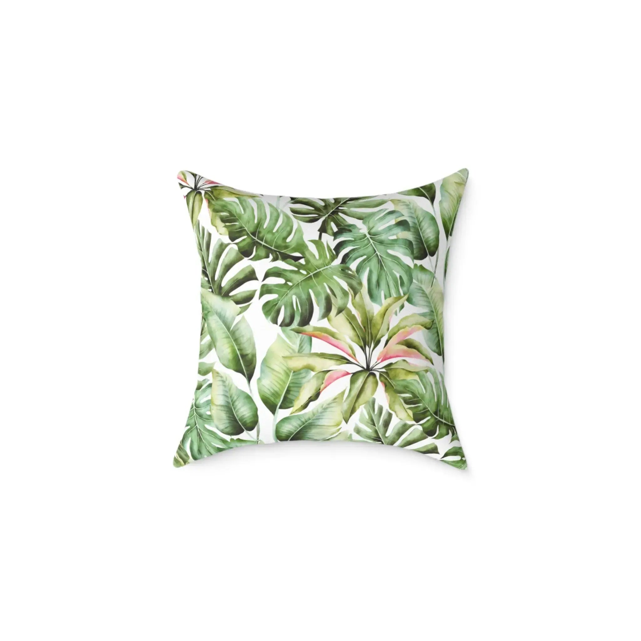 Tropical Monstera Leaves Square Pillow | Botanical Throw Pillow  Home Decor