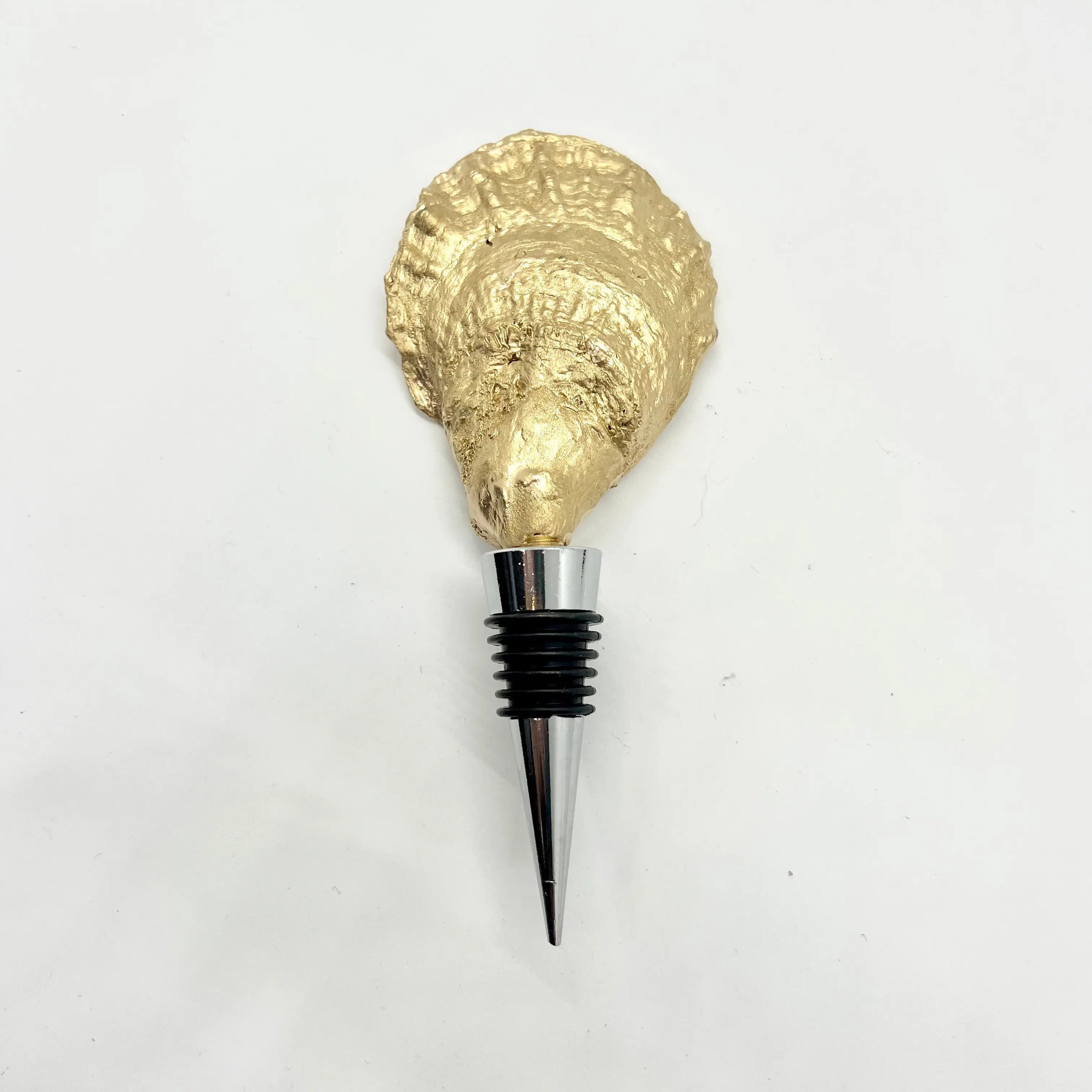 Luxury Coastal Oyster Shell Wine Stopper The Gilded Shell