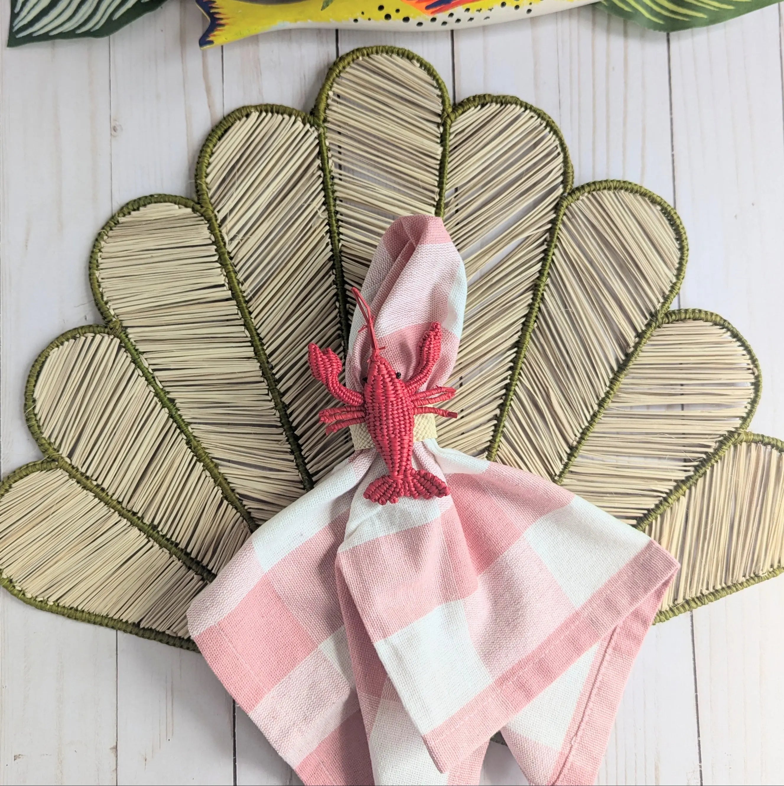 Shell Handwoven Iraca Placemat MacondoForever