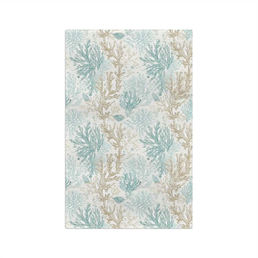 Coral Cove Kitchen Towel Printify