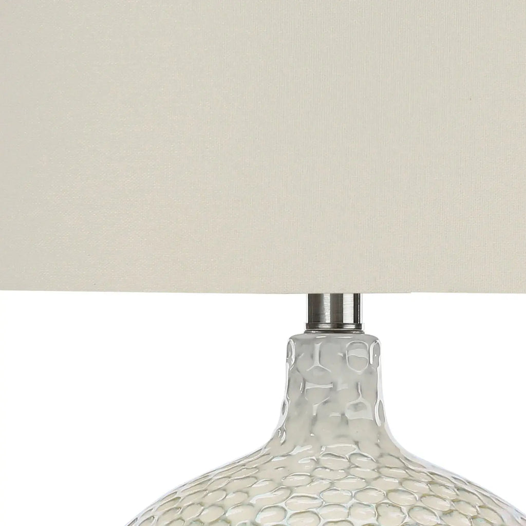 Contemporary Cream Ceramic Table Lamp HouseOfZazla