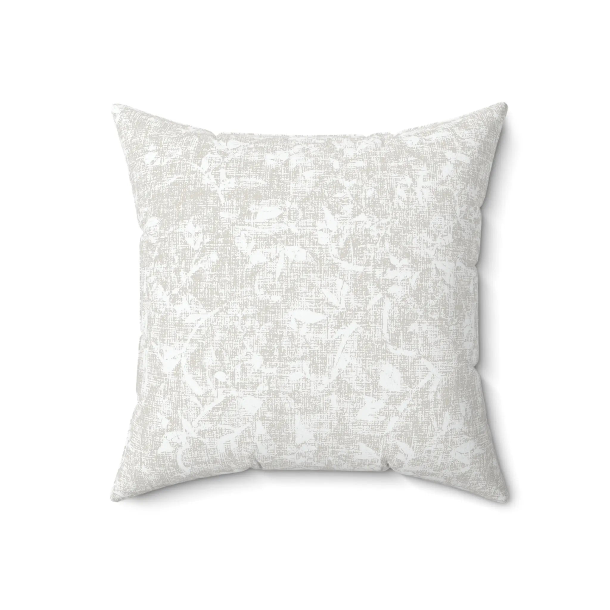 Neutral Textured Throw Pillow with linen-inspired pattern adds a calm, refined focal point to any room.