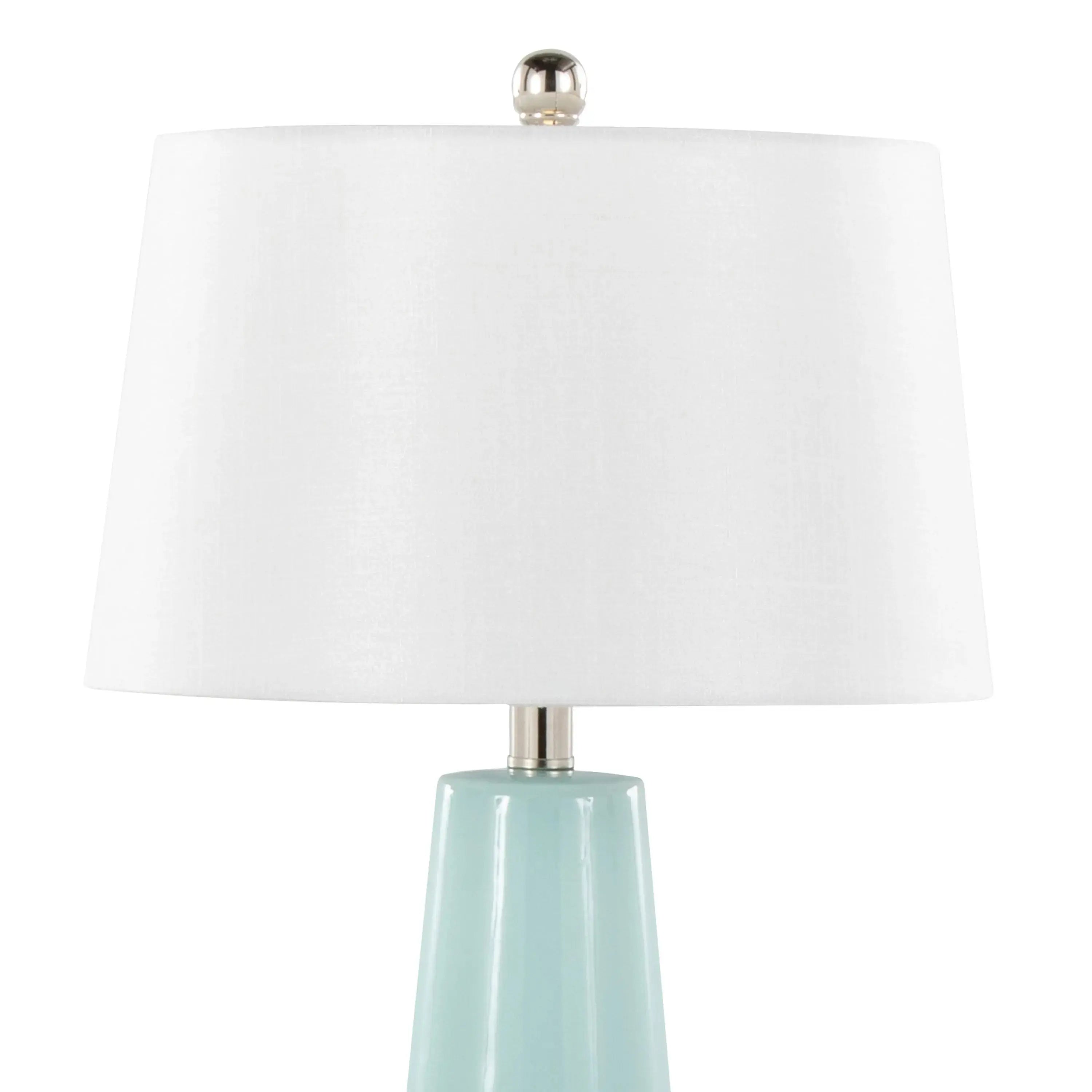 22 inch Tiffany blue table lamp with smooth ceramic body