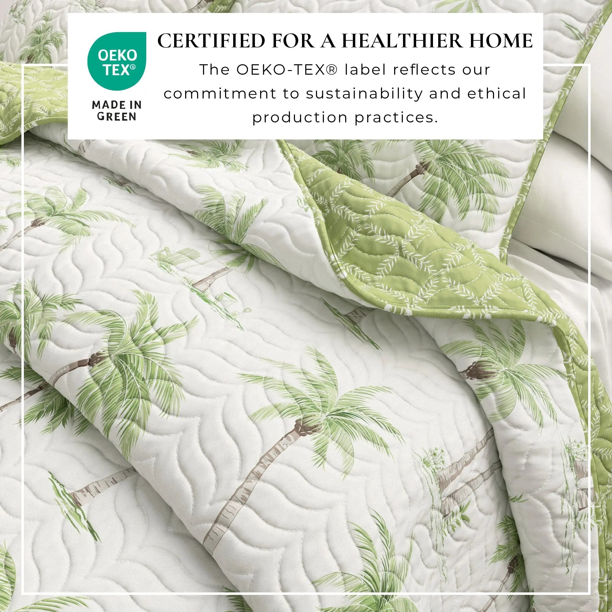 West Palm Trees Coastal Quilt Set - Coronado Collection Great Bay Home