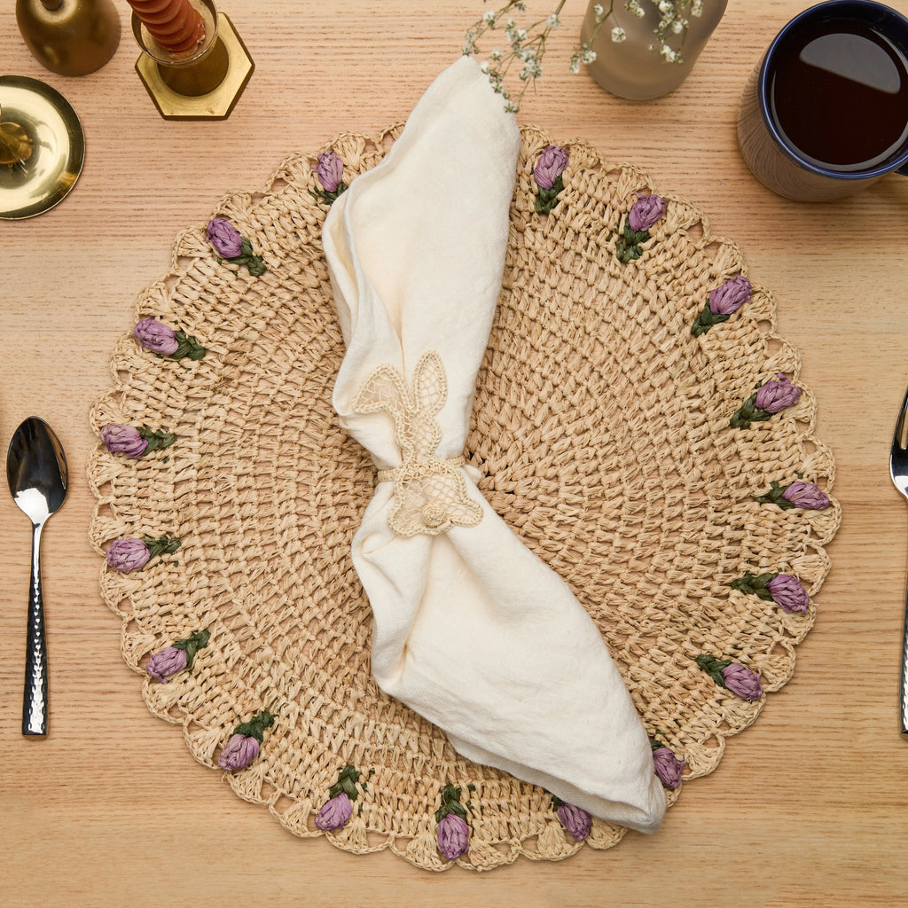 Handwoven Bunny Napkin Ring Payton James