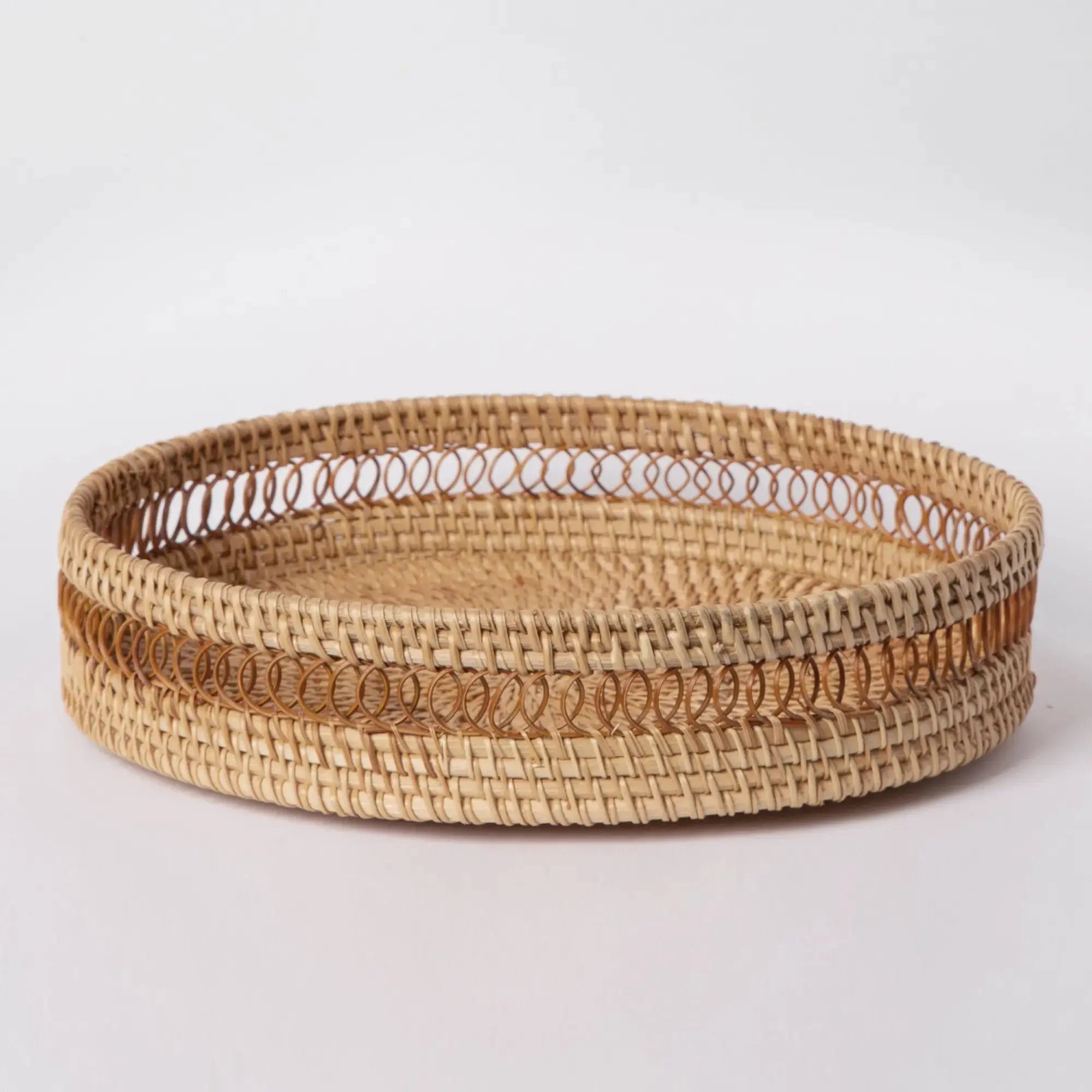  Round Rattan Tray boho decor