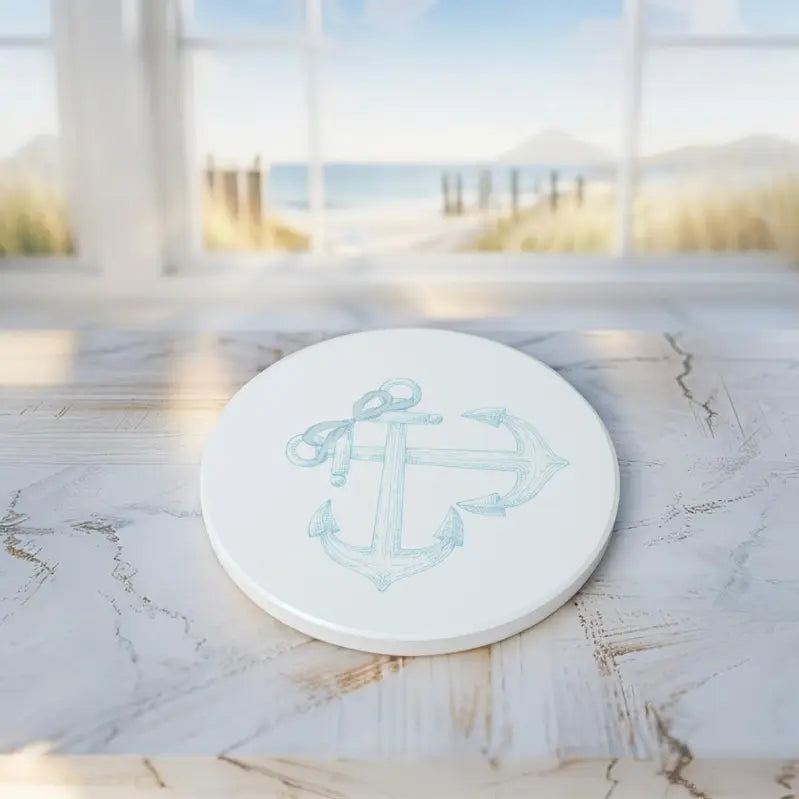 Anchorline Ceramic Coaster Set Printify