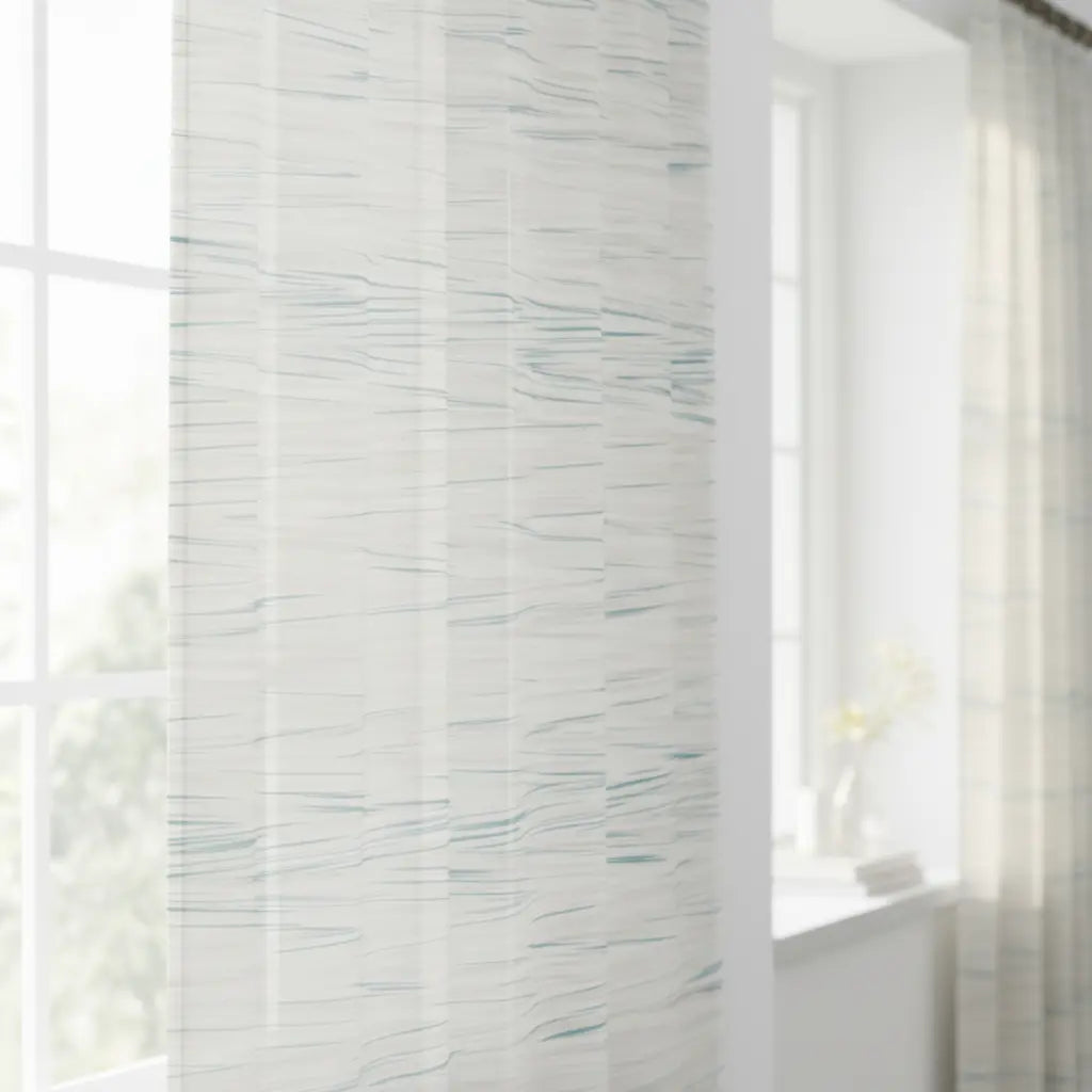 Coastal Breeze Sheer Curtain (50"x 84") Printify