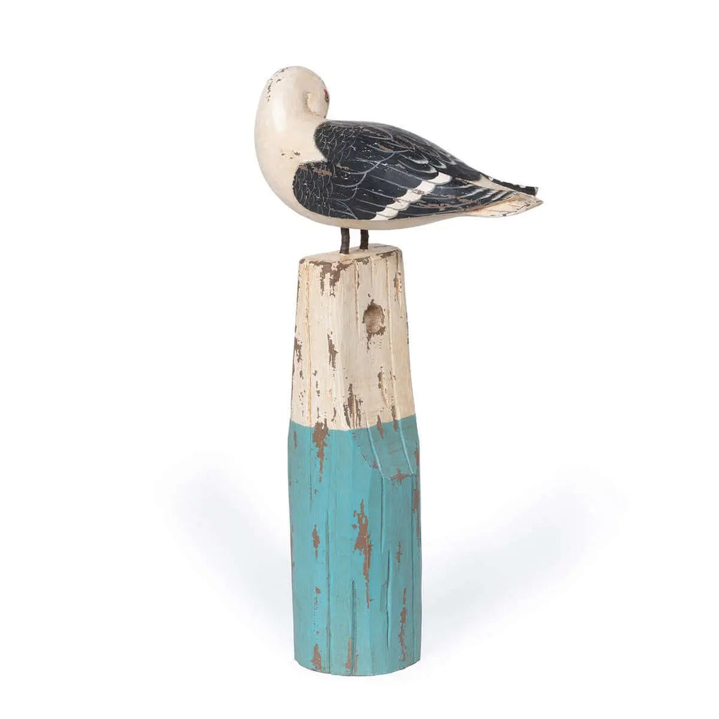 Vintage Nautical Seagull Figurine on Buoy Vintage Shopper
