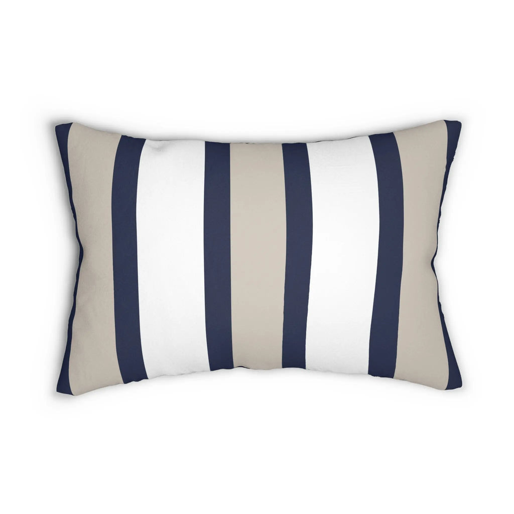 Harborline Stripe Lumbar Pillow Printify