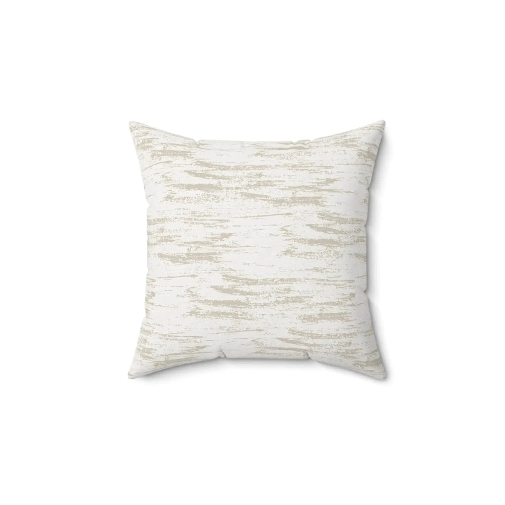 Neutral brushstroke modern throw pillow, square minimalist accent cushion