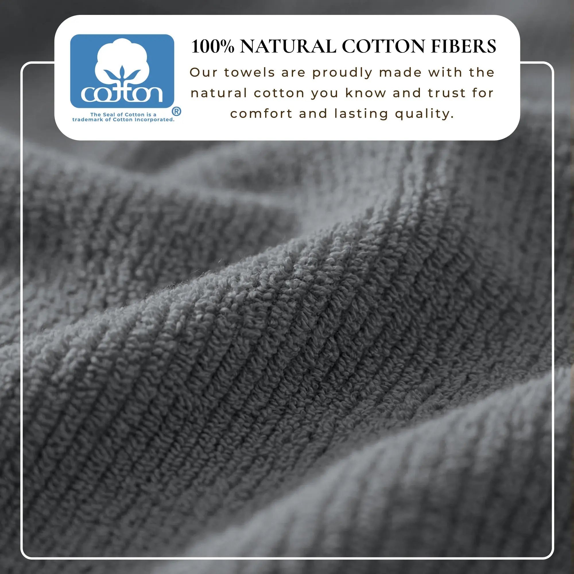 Bath towel set, Turkish cotton ribbed, 6-piece gray, Great Bay Home Georgiana Collection