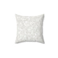 Neutral Textured Throw Pillow with linen-inspired pattern in soft gray, calm, sophisticated decor.