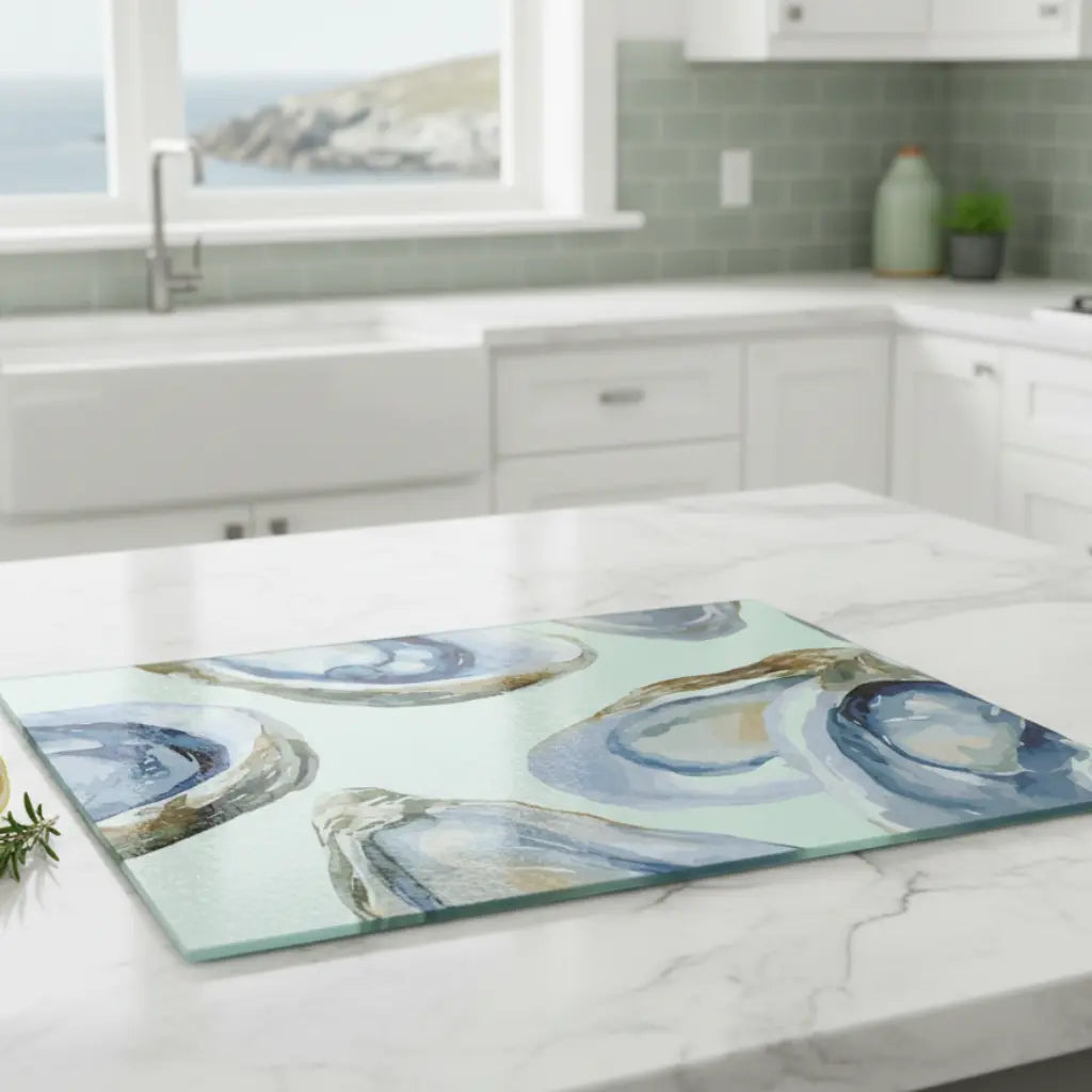 Nantucket Oyster Serving Board for coastal kitchen decor