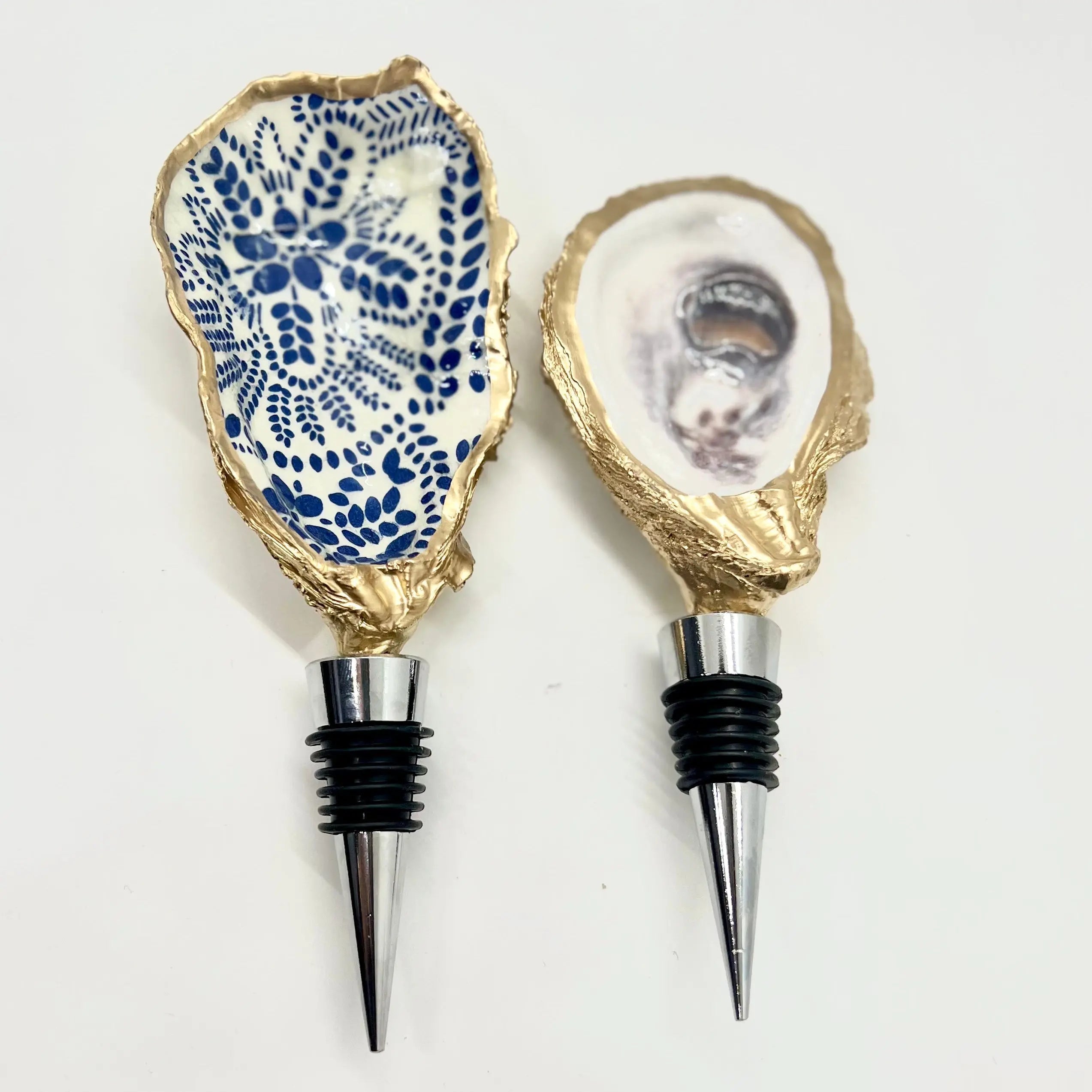 Luxury Coastal Oyster Shell Wine Stopper The Gilded Shell