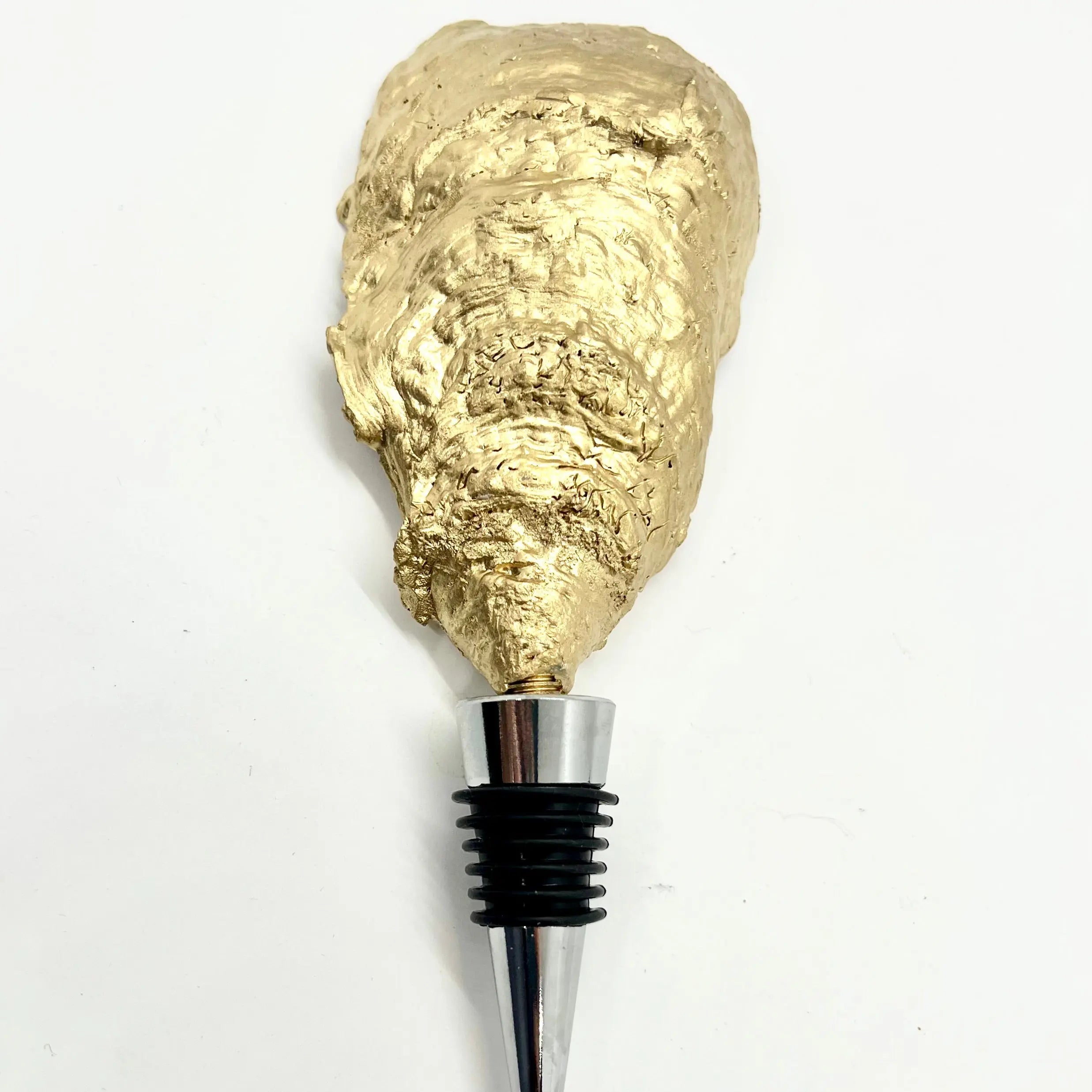 Luxury Coastal Oyster Shell Wine Stopper The Gilded Shell