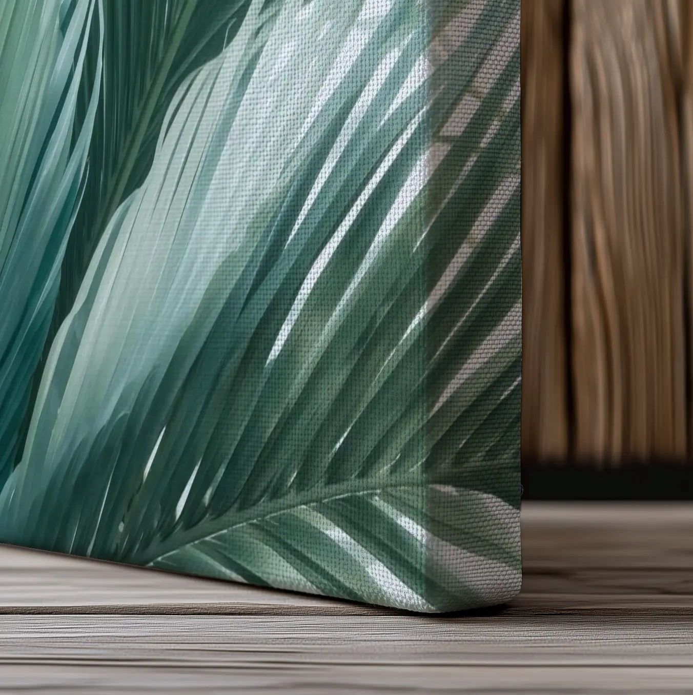 Tropical Palm Leaves Canvas | Green Botanical Wall Art Printify