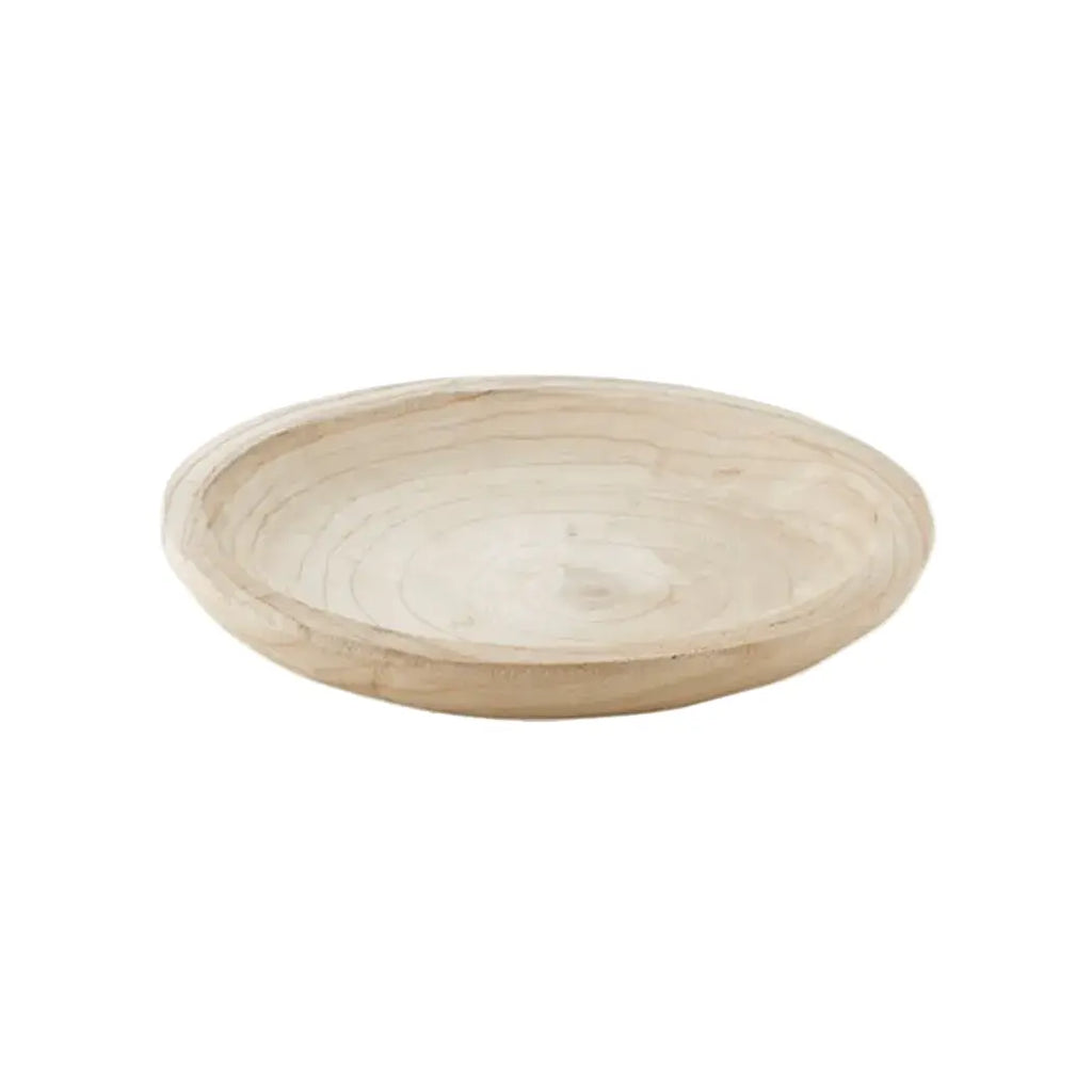 Palomino Wood Bowl, natural light wood with grain, decorative bowl