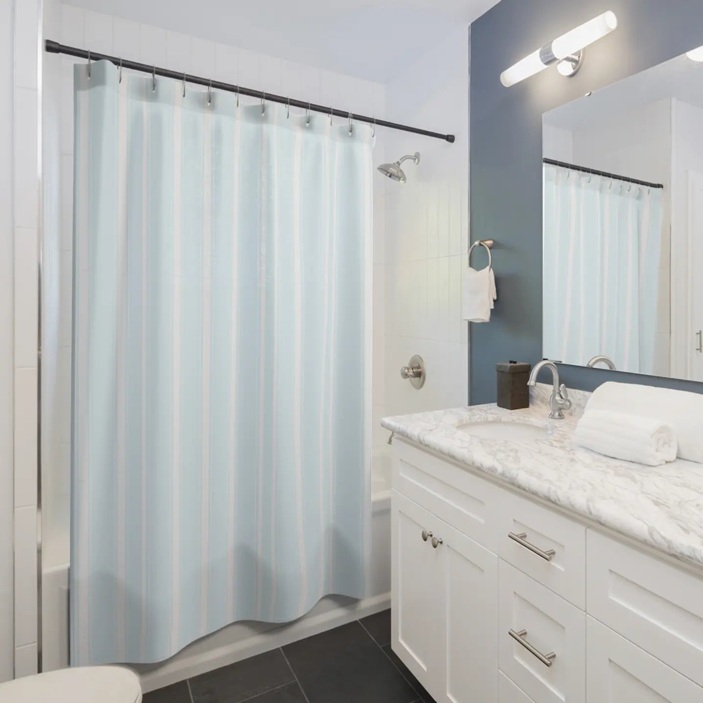 Southampton Stripe Shower Curtain Printify