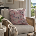 Pink floral pillow cover for grandmillennial and traditional coastal décor