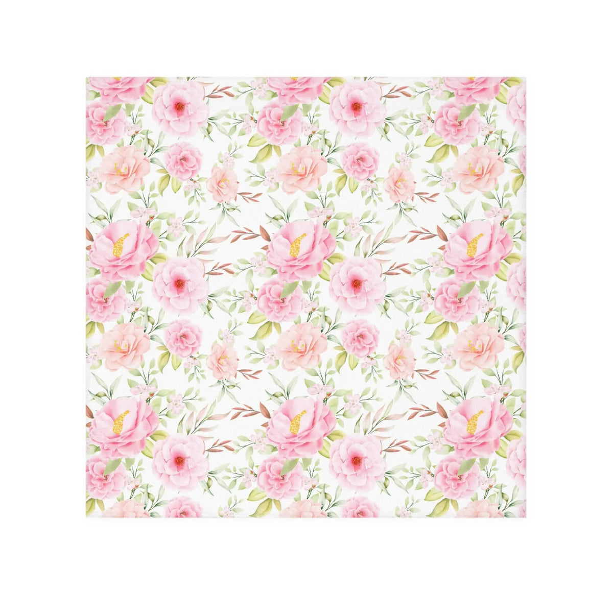 Pink floral washcloth for botanical bathroom decor
