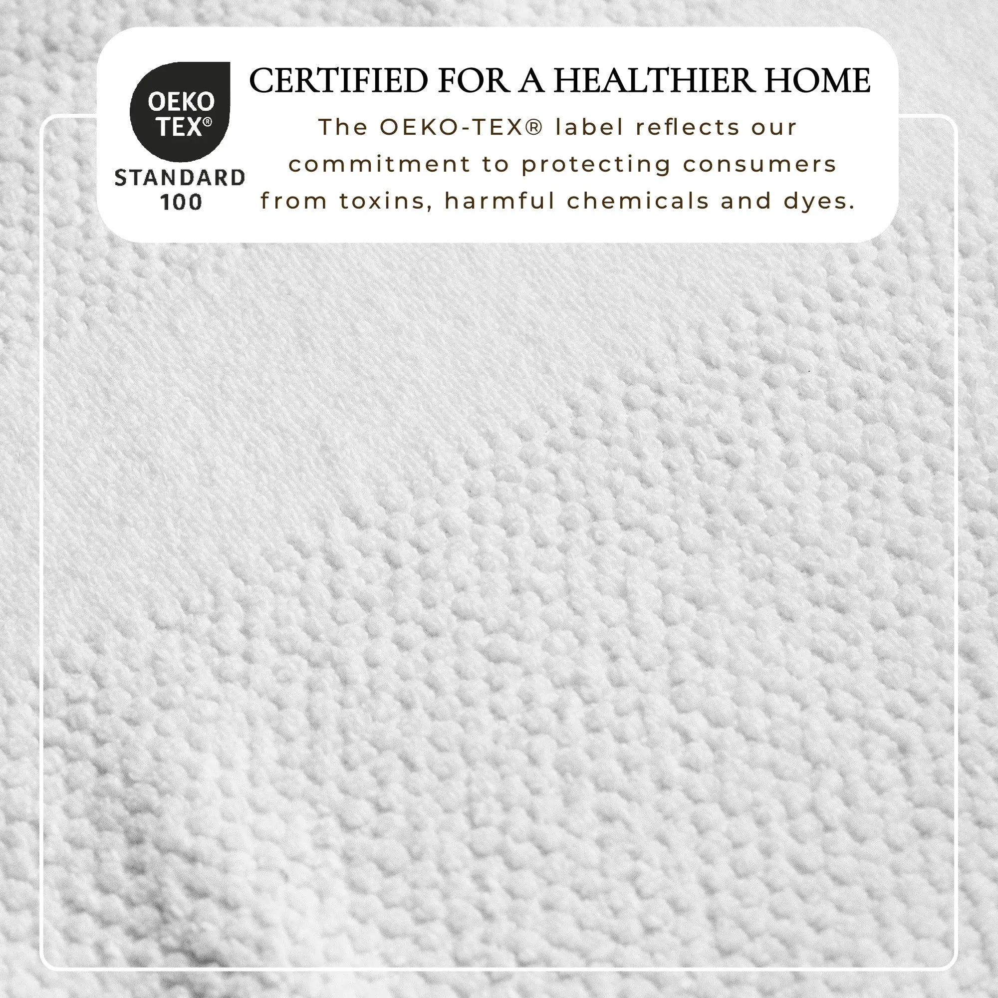 Marbella Collection bath towel set, 100% cotton with woven texture, white, OEKO-TEX certified