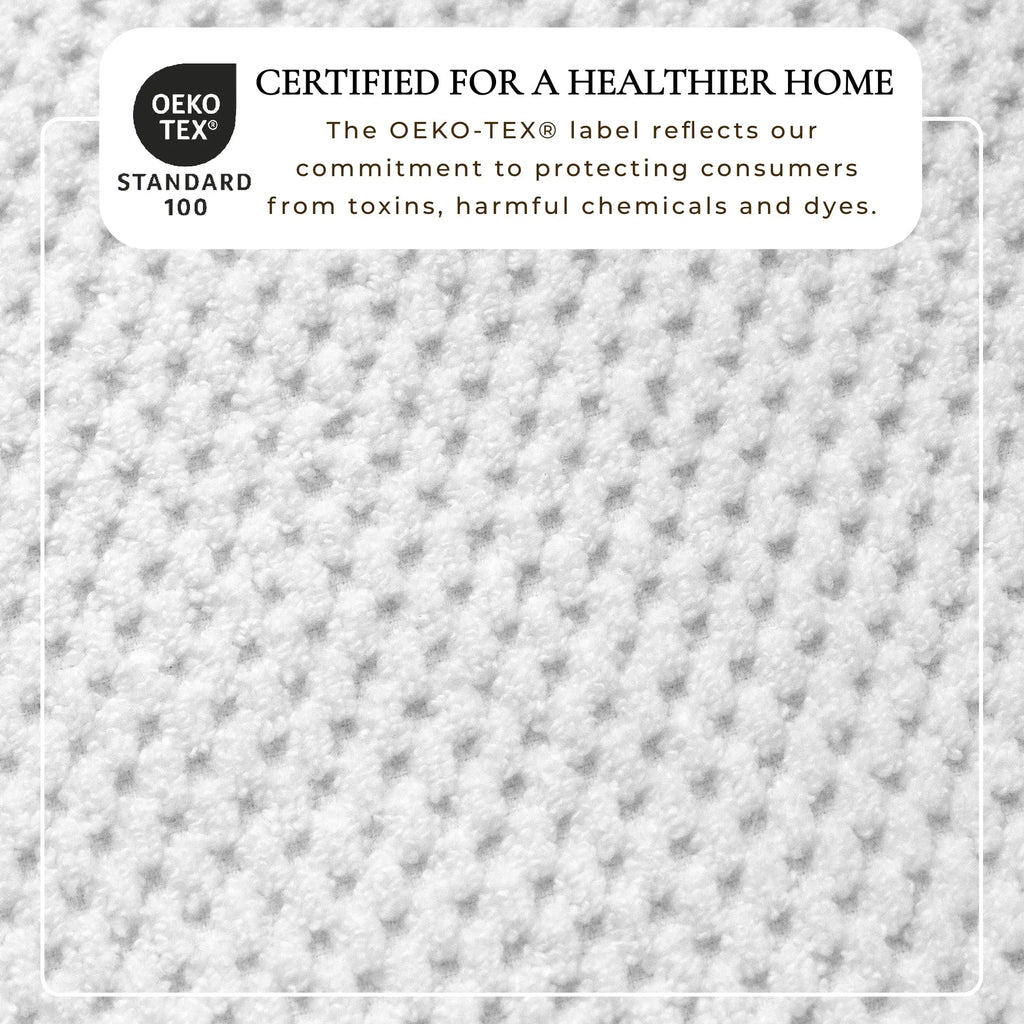 Bath towel set in gray 100% cotton checkered jacquard from Great Bay Home Giuliana Collection, OEKO-TEX certified